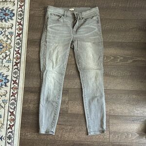 Grey J Crew Stretch Skinny Jeans
